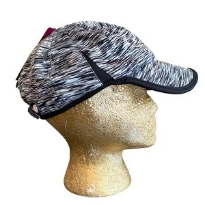 Angela & William Ponytail Sport Cap Yoga Zipper Hat Black, White & Gray CP2789